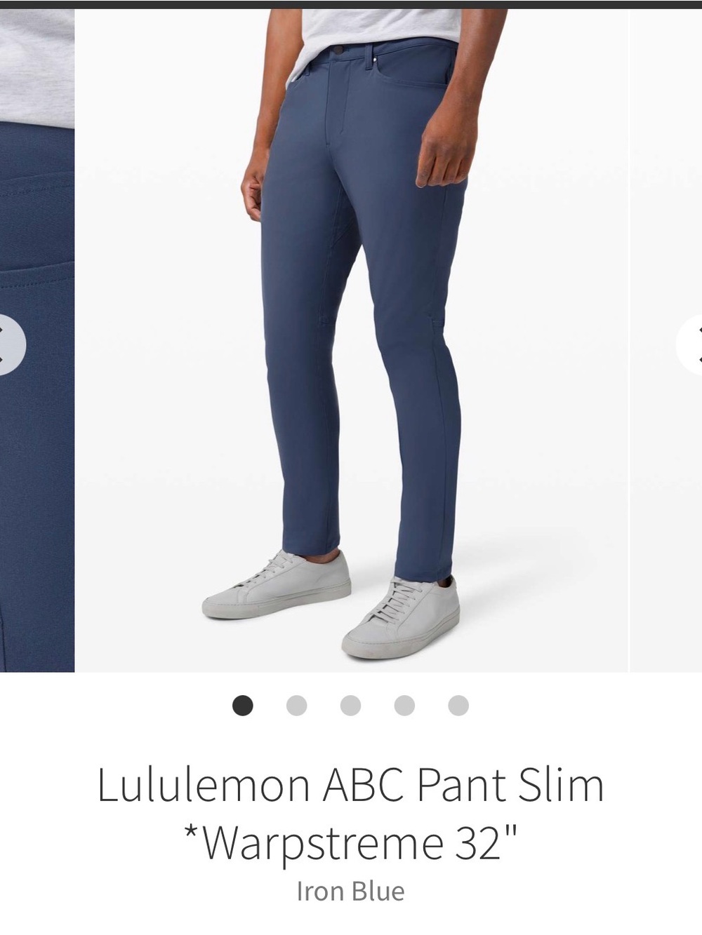 NWOT lululemon athletica ABC Pant Slim - Iron Blue size 32